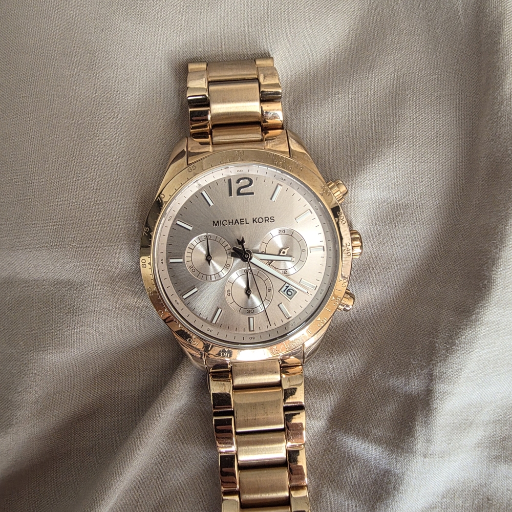 Michael Kors Gold and Silver Chronograph Watch
